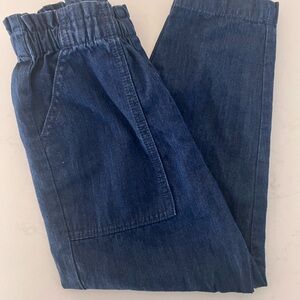 Hanna Andersson Girls Tapered Chambray Pants